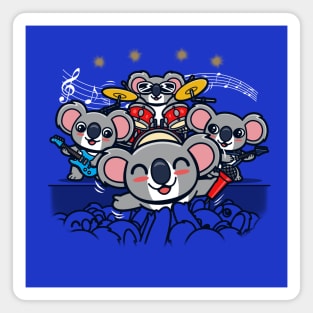 Cute Kawaii Koala Rock Band Concert Festival Spring Break Cartoon Magnet